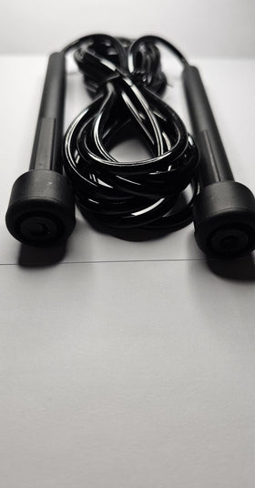 Durable Black Fitness Skipping Rope – 255 cm Adjustable